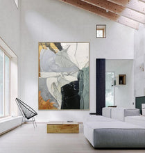 Load image into Gallery viewer, Beige Gray Orange Abstract Painting Minimalist Abstract Painting Np061
