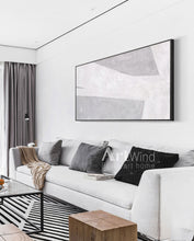 Load image into Gallery viewer, Oversized Minimalism Art White Gray Modern Indoor Neutral Decor Art Painting DP051