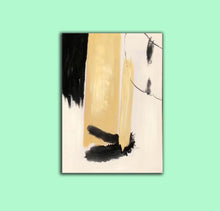 Load image into Gallery viewer, Black White Beige Modern Abstract Painting on Canvas Cp033