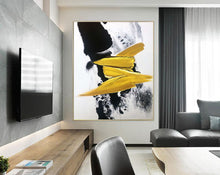 Load image into Gallery viewer, Black And White God Abstract Painting Large Modern Wall Art Np077