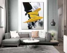 Load image into Gallery viewer, Black And White God Abstract Painting Large Modern Wall Art Np077