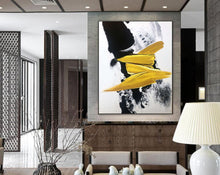 Load image into Gallery viewer, Black And White God Abstract Painting Large Modern Wall Art Np077