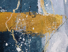 Load image into Gallery viewer, Grey And Blue Painting Large Abstract Art on Canvas Bp088