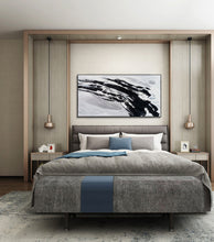 Load image into Gallery viewer, Black And White Canvas Art Abstract Minimalist Painting Op023