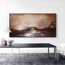 Load image into Gallery viewer, Brown Abstract Painting on Canvas Sunset Abstract Painting Op073