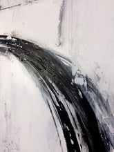 Load image into Gallery viewer, Circle Black White Abstract Artworks on Canvas Living Room Decor Kp044