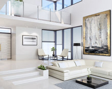 Load image into Gallery viewer, Gold Gray Painting Decor Golden Wall Art Oversized Paintings Kp040