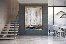 Load image into Gallery viewer, Gold Gray Painting Decor Golden Wall Art Oversized Paintings Kp040