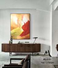 Load image into Gallery viewer, Minimalist Abstract Art Large Red Abstract Painting Pink Painting Np049