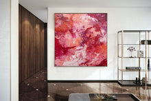 Load image into Gallery viewer, Red Orange Abstract Painting on Canvas, arge Canvas Art Qp021