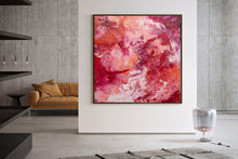 Load image into Gallery viewer, Red Orange Abstract Painting on Canvas, arge Canvas Art Qp021