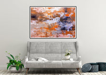 Load image into Gallery viewer, Orange Grey White Abstract Painting Acrylic Textured Fp031