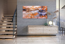 Load image into Gallery viewer, Orange Grey White Abstract Painting Acrylic Textured Fp031