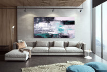 Load image into Gallery viewer, Black And White Green Modern Wall Art Unique Abstract Painting Qp015