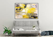 Load image into Gallery viewer, Yellow Abstract Painting on Canvas Big Painting for Living Room Qp029