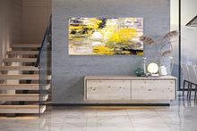 Load image into Gallery viewer, Yellow Abstract Painting on Canvas Big Painting for Living Room Qp029
