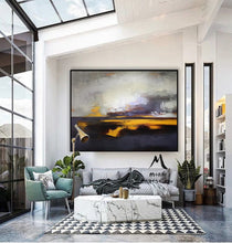 Load image into Gallery viewer, Large Textured Wall Art Sea Oil Painting, Abstract Sky Painting Gp021