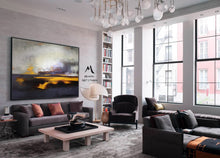 Load image into Gallery viewer, Large Textured Wall Art Sea Oil Painting, Abstract Sky Painting Gp021