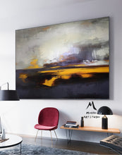 Load image into Gallery viewer, Large Textured Wall Art Sea Oil Painting, Abstract Sky Painting Gp021