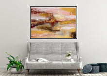 Load image into Gallery viewer, Brown Pink Gold Abstract Original Painting Red Artwork Contemporary Qp023