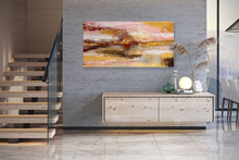 Load image into Gallery viewer, Brown Pink Gold Abstract Original Painting Red Artwork Contemporary Qp023