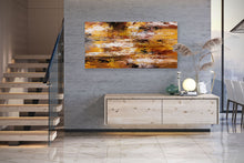 Load image into Gallery viewer, Brown Yellow Bright Abstract Original Painting On Canvas Qp022
