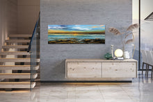 Load image into Gallery viewer, Blue Yellow Sea Palette Knife Painting Original Landscape Painting Fp049