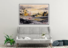 Load image into Gallery viewer, Beige Yellow Brown Palette Knife Artwork Original Painting Fp056