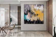 Load image into Gallery viewer, Modern Blush Pink Mint Extra Large Wall Art Abstract Painting Qp016