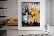 Load image into Gallery viewer, Modern Blush Pink Mint Extra Large Wall Art Abstract Painting Qp016