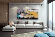 Load image into Gallery viewer, Modern Blush Pink Mint Extra Large Wall Art Abstract Painting Qp016