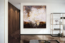 Load image into Gallery viewer, Brown And White Abstract Canvas Art Abstract Original Painting Qp025