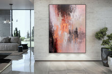 Load image into Gallery viewer, Pink White Brown Abstract Painting Modern Abstract Painting Qp031