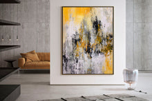 Load image into Gallery viewer, White Yellow Brown Palette Knife Artwork Original Abstract Painting Qp032
