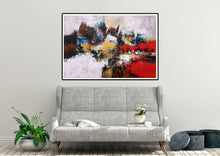 Load image into Gallery viewer, Red Yellow Brown Abstract Painting on Canvas Acrylics Painting Qp033