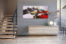 Load image into Gallery viewer, Red Yellow Brown Abstract Painting on Canvas Acrylics Painting Qp033