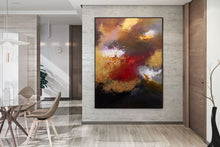 Load image into Gallery viewer, Black Brown Red Abstract Painting Modern Abstract Painting Xl Abstract Painting Fp038