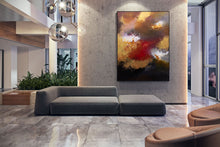 Load image into Gallery viewer, Black Brown Red Abstract Painting Modern Abstract Painting Xl Abstract Painting Fp038