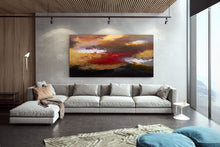 Load image into Gallery viewer, Black Brown Red Abstract Painting Modern Abstract Painting Xl Abstract Painting Fp038