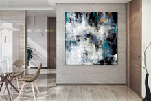 Load image into Gallery viewer, Black White Green Modern Wall Decor Contemporary Art Fp001