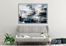 Load image into Gallery viewer, Black White Green Modern Wall Decor Contemporary Art Fp001