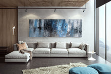 Load image into Gallery viewer, Gray Blue White Abstract Painting ModernTextured Art Fp071