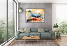 Load image into Gallery viewer, Blue Red Yellow Abstract Painting Office Painting Modern Wall Decor Fp045