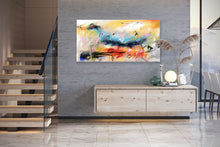 Load image into Gallery viewer, Blue Red Yellow Abstract Painting Office Painting Modern Wall Decor Fp045