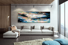 Load image into Gallery viewer, Black Pink Blue Textured Painting Original Abstract Painting Qp002