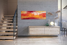 Load image into Gallery viewer, Red Yellow White Abstract Painting on Canvas Fp097