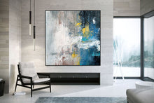 Load image into Gallery viewer, Large Wall Art for Bedroom Dine Room Modern Blue Painting Bp044