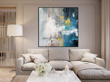 Load image into Gallery viewer, Large Wall Art for Bedroom Dine Room Modern Blue Painting Bp044