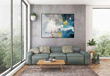 Load image into Gallery viewer, Large Wall Art for Bedroom Dine Room Modern Blue Painting Bp044