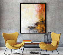 Load image into Gallery viewer, Red Yellow Brown Textured Abstract Painting Art Oversized Bp059